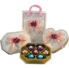 Boîte de chocolat créatif / sac de chocolat avec plateau et ruban